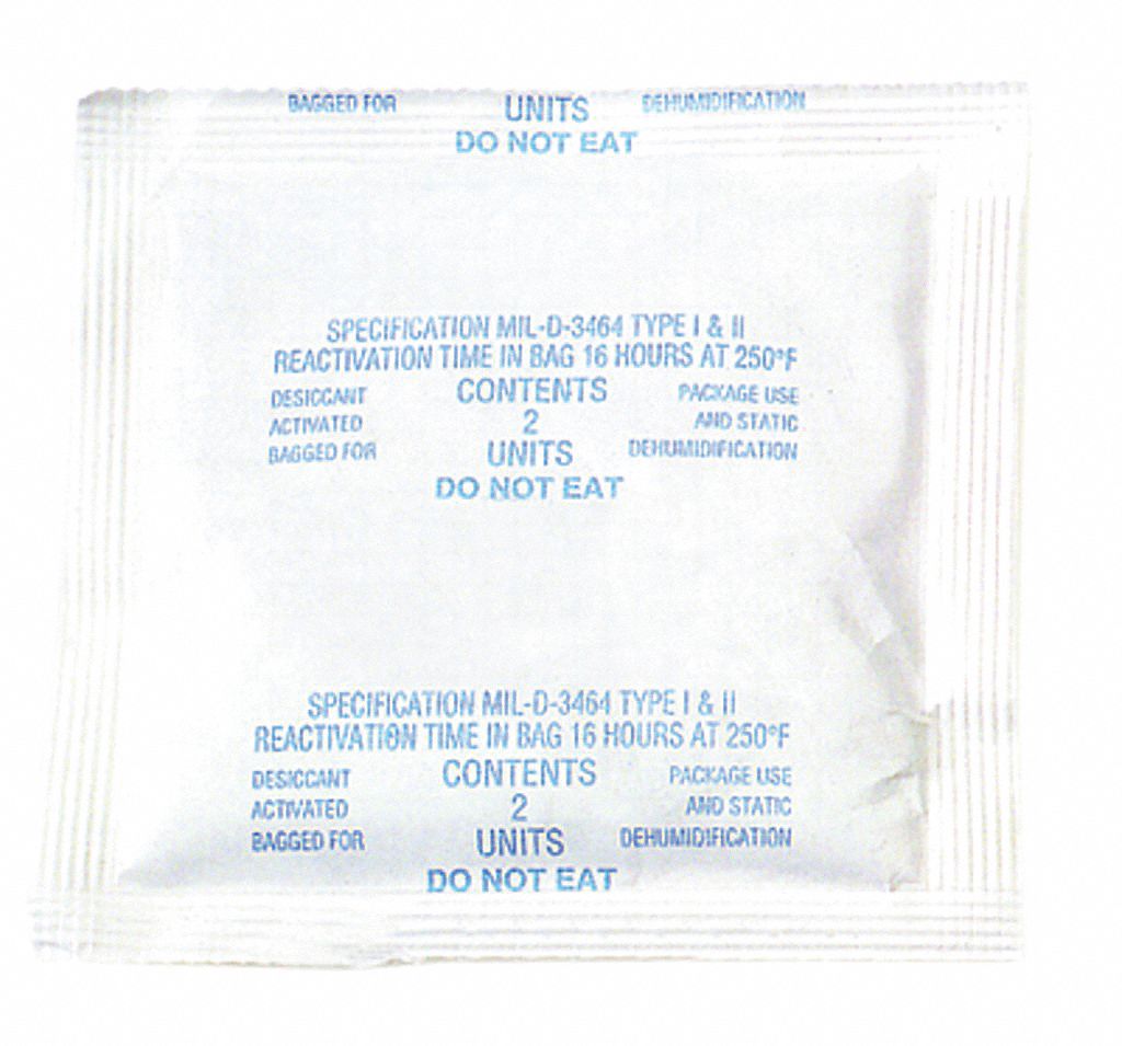 1/4 in Wd, 3 1/2 in Lg, Desiccant Bag 20FX091/2PLDES550 Grainger