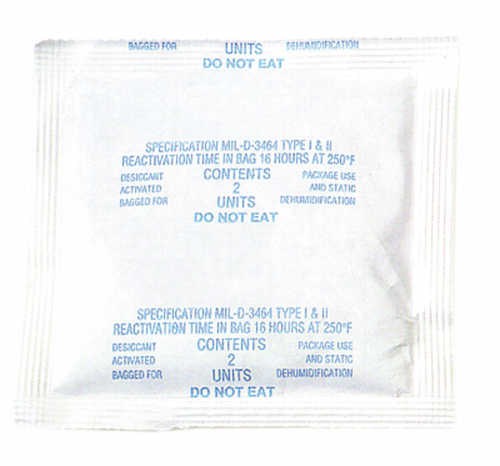 3 in Wd, 4 1/2 in Lg, Desiccant Bag 20FX101PLDES300 Grainger