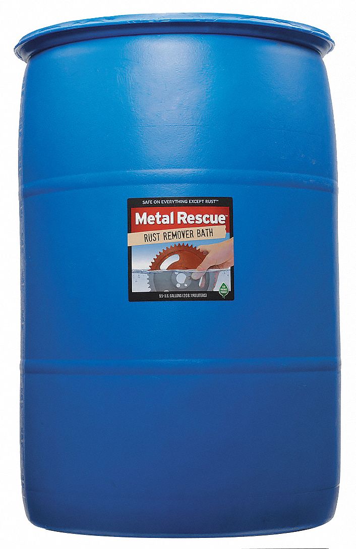 Rust Remover: Drum, 55 gal Container Size, Ready to Use, Liquid