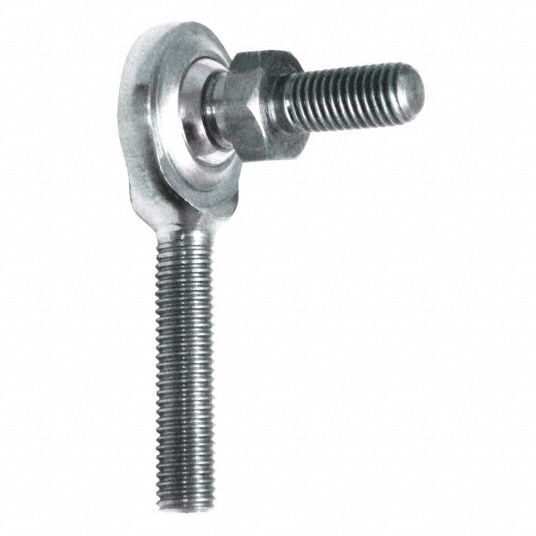 QA1 Spherical Rod End: Male Studded, 1/2 in Bore Dia, Left Hand Thread,  Stainless Steel, PTFE