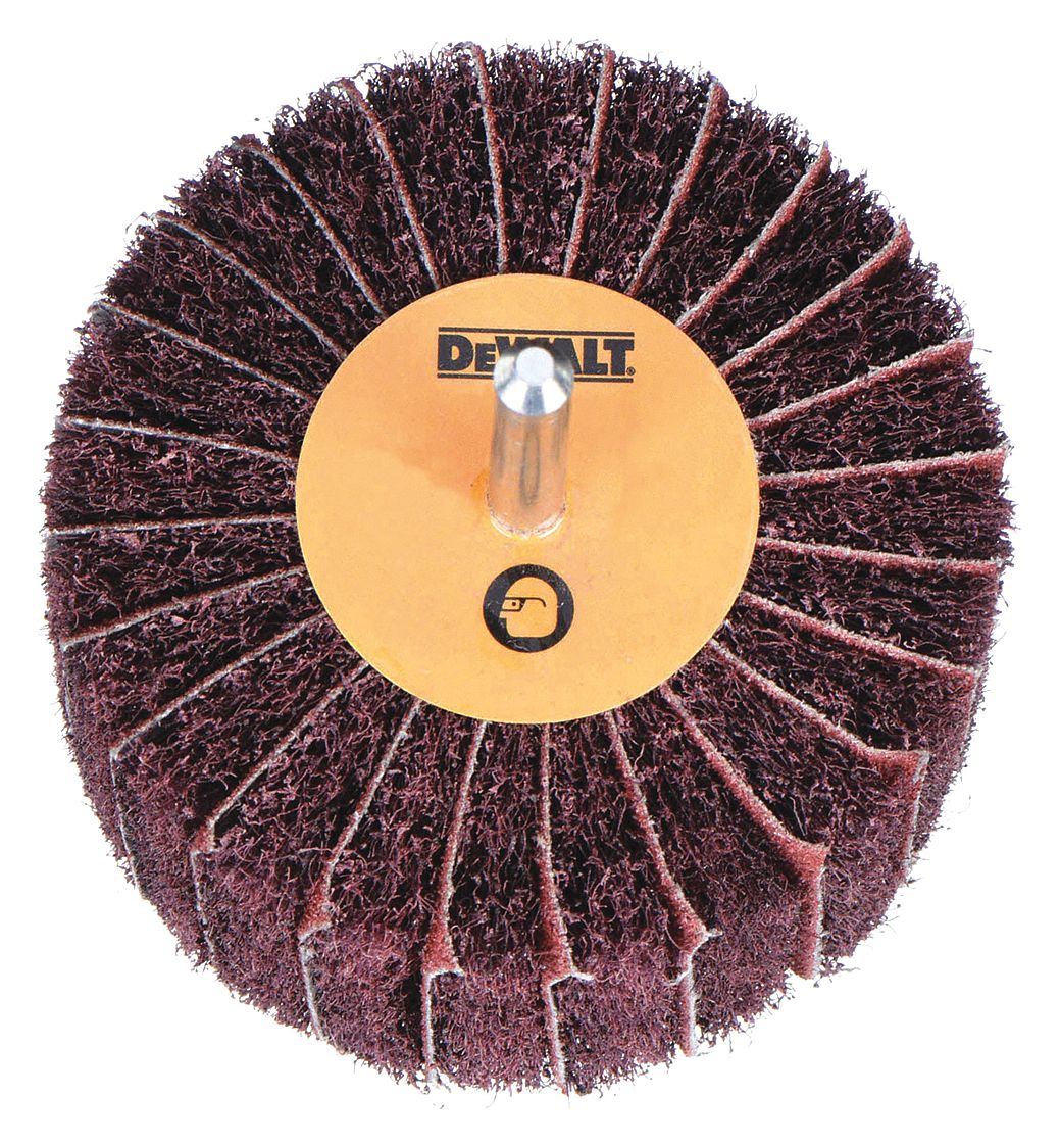 DEWALT Coated, Straight, Mounted Flap Wheel, Aluminum Oxide, 11/2 in