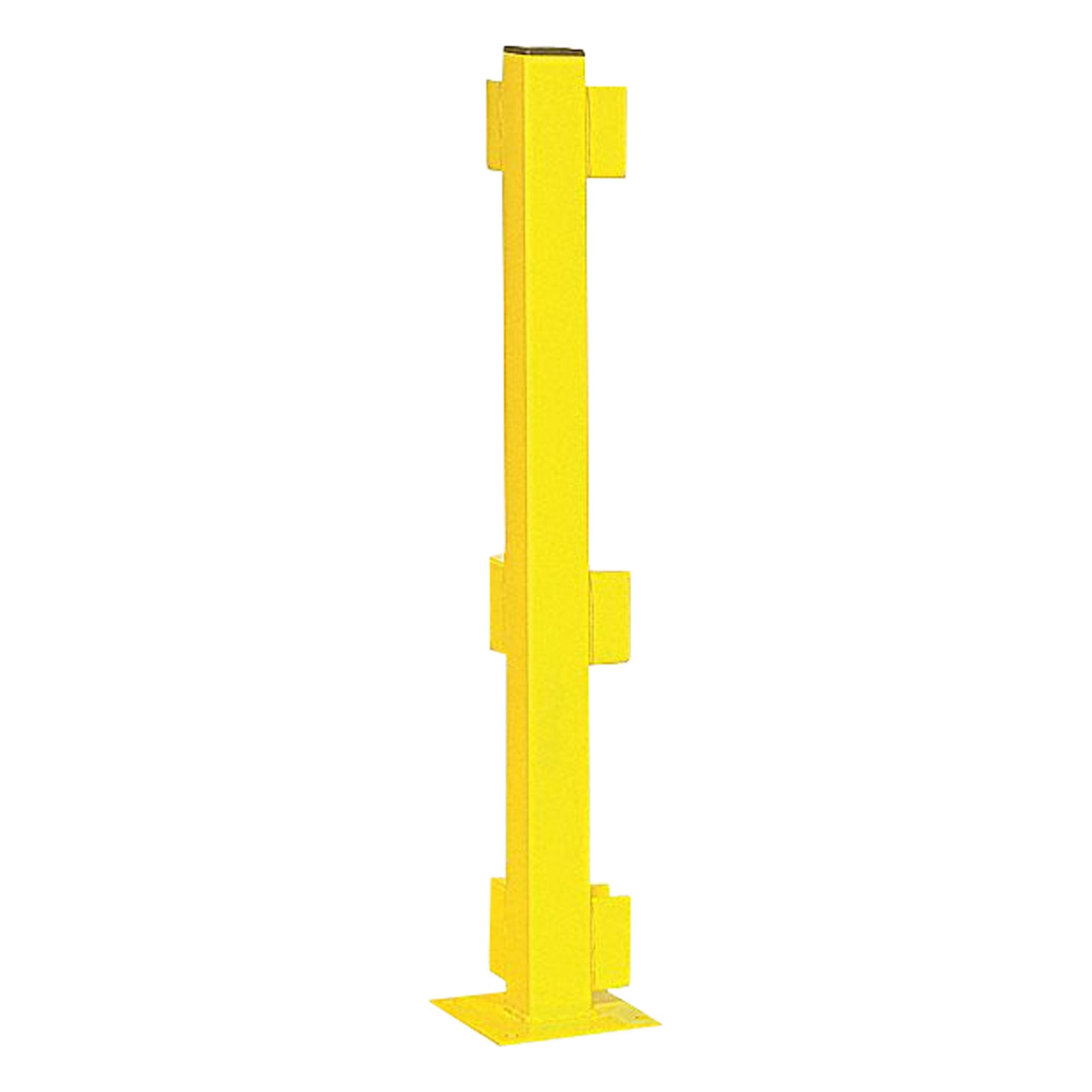 Inline Post: 3 in Post Wd, Inline, 3 in Post Dp, 2 Rail Levels, Mount Hardware Not Included