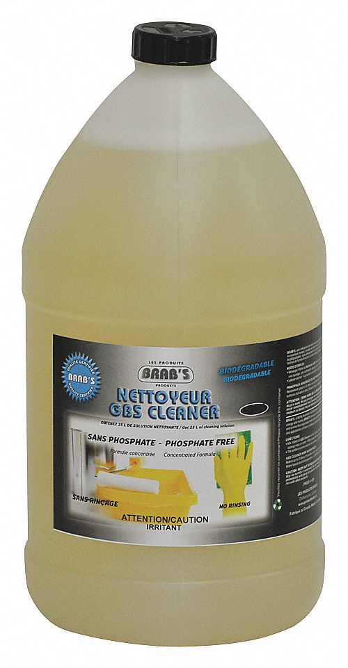 GBS WALL AND SURFACE PREP, PHOSPHATE-FREE, BIODEGRADABLE, LIGHT AMBER, SPRING FRESH, 4 L