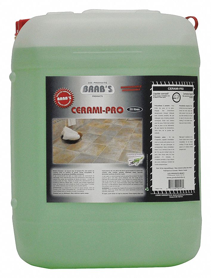 CERAMI-PRO CERAMIC AND GROUT CLEANER, RTU, LIGHT GREEN, LAVENDER, 20 L