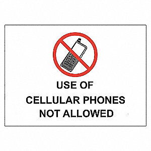 SECURITY DECAL NO CELL PHONES 5X7