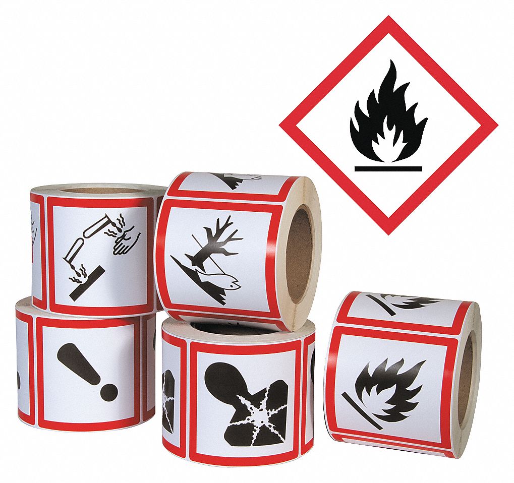 FLAME HAZARD(4INX4IN) 500/ROLL
