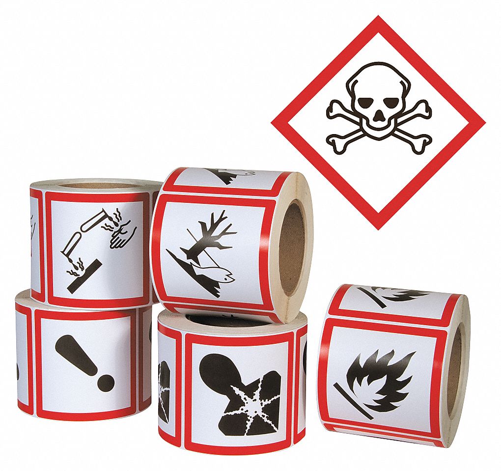 GHS SAFETY SKULL CROSSBONES(10.75X10.75) - GHS Labels - ICMGHS1273