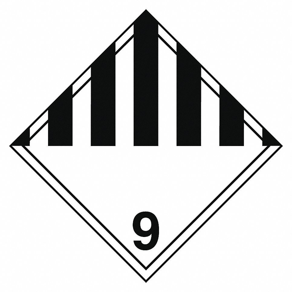 TDG LABEL, MARINE POLLUTANT,, BLACK/WHITE, 4 X 4 IN, VINYL, RL 500