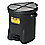 Black Polyethylene Oily Waste Can, 6 gal. Capacity, Foot Operated Lid Type