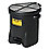 Black Polyethylene Oily Waste Can, 10 gal. Capacity, Foot Operated Lid Type
