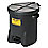 Black Polyethylene Oily Waste Can, 14 gal. Capacity, Foot Operated Lid Type