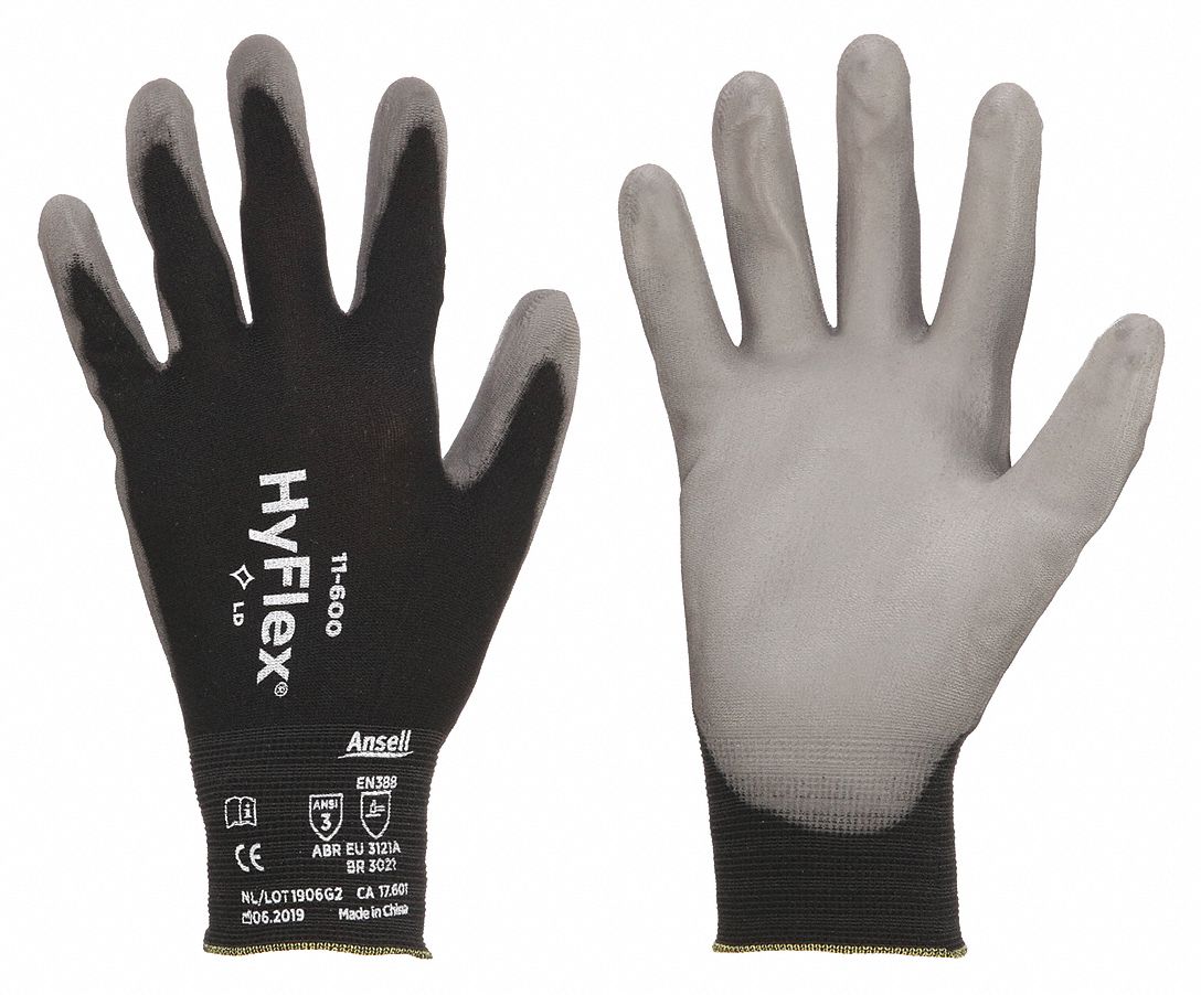 VF, Coated Gloves, Blk/Gr, 10, 4JU94, PR