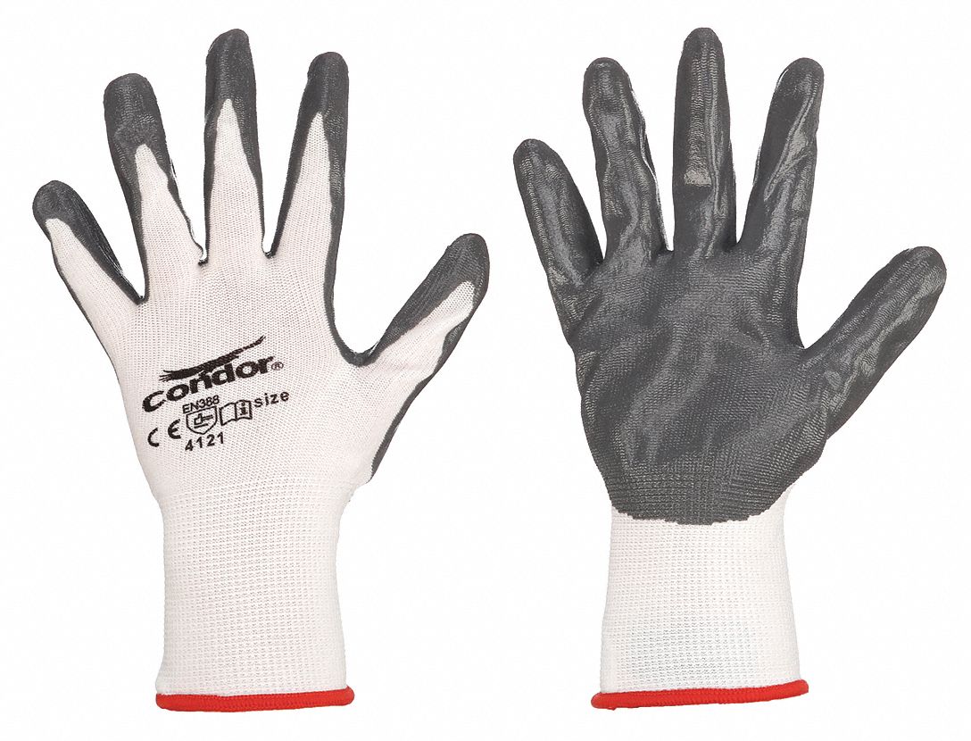 Coated Gloves, Nylon, S, PR