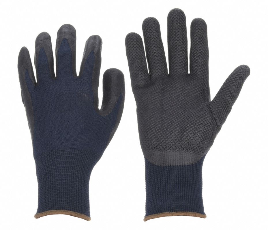 CONDOR Guantes Recubiertos, Nylon, Azul Marino/Negro - 20GZ67 | 20GZ67 ...