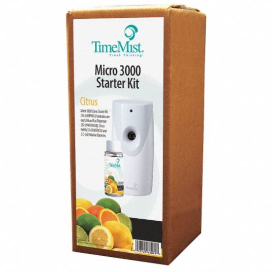 TIMEMIST Metered Air Freshener Dispenser Kit, White, PK 12 20H21132