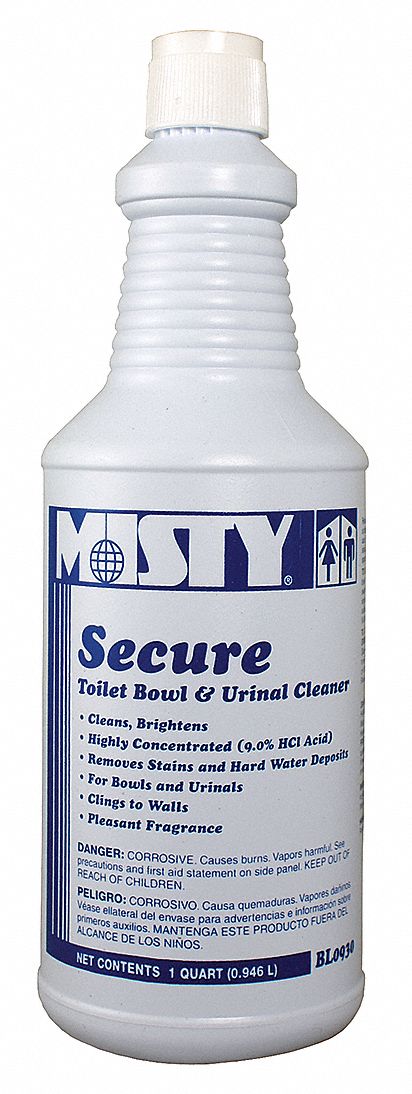 Bowl And Urinal Cleaner: Bottle, 1 qt Container Size, Ready to Use, Liquid, Mint, 12 PK