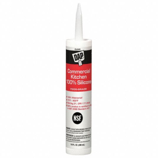 DAP, Commercial Kitchen, Clear, Silicone Sealant 20HA7708658 Grainger