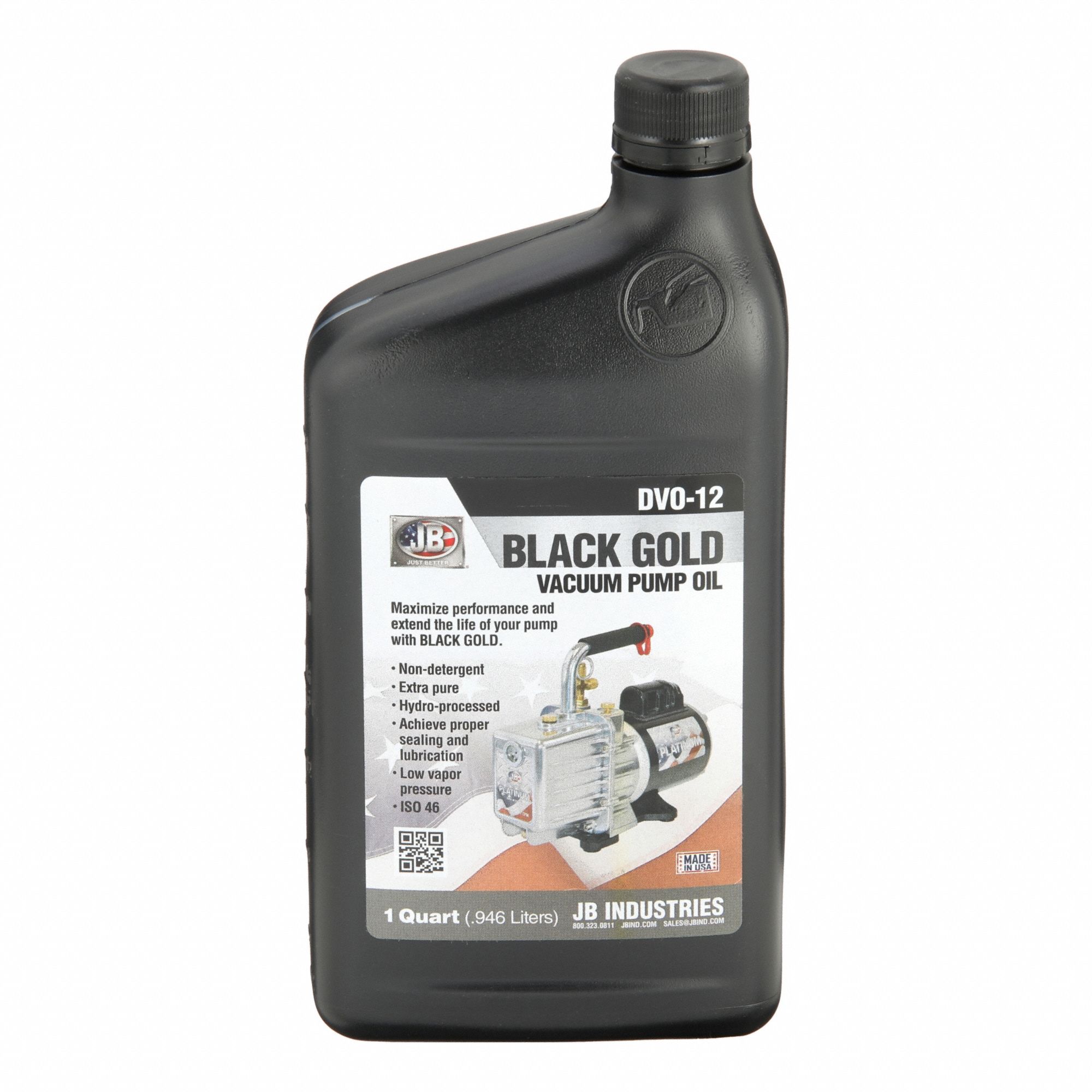 Refrigerant Evacuation Pump Oil: ISO-46, 1 qt Container Size, Bottle