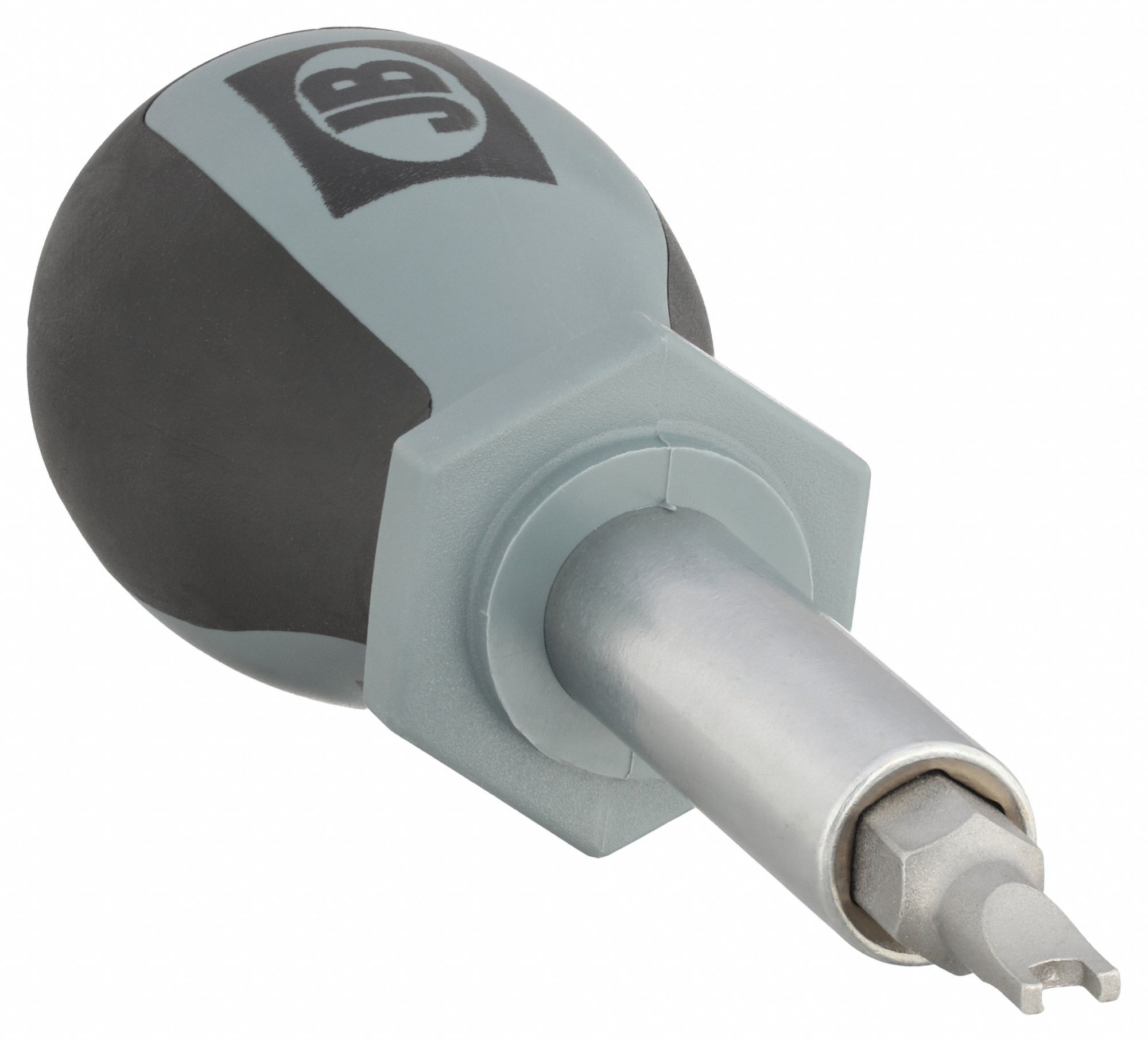Refrigerant Cap Lock Screwdriver: 9/16 in Overall Lg, Plastic/Steel, Black/Yellow