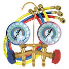 MANIFOLD GAUGE, BRASS, 60 IN, 3 HOSES, 0 TO 500/30 IN HG TO 500 PSI, +/-3-2-3%