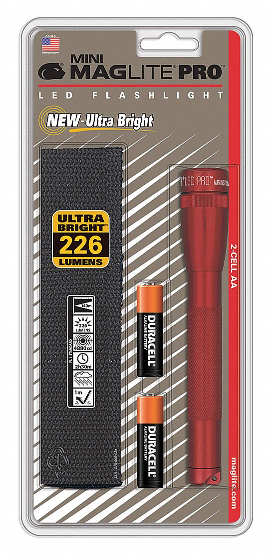 MAGLITE Industrial LED Handheld Flashlight, Aluminum, Maximum Lumens