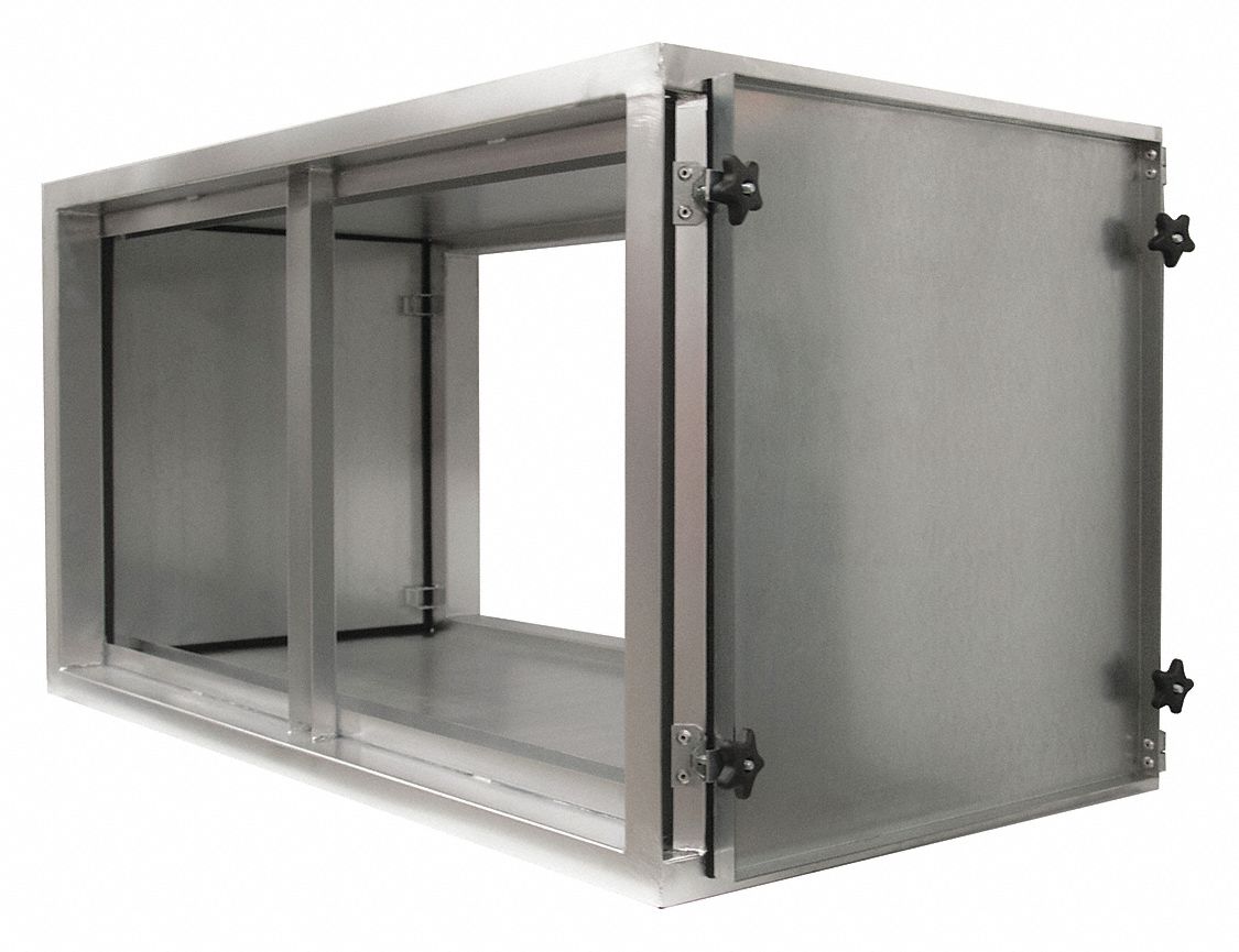 AIR HANDLER HEPA Air Filter Holding Frame, 28x52x27, Galvanized Steel