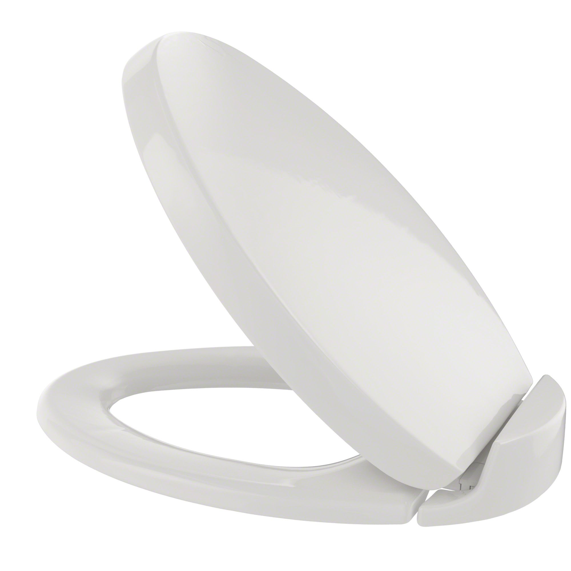 TOTO Toilet Seat White, Plastic, Slow Close Hinge, 3 in Seat Ht, 18 1/