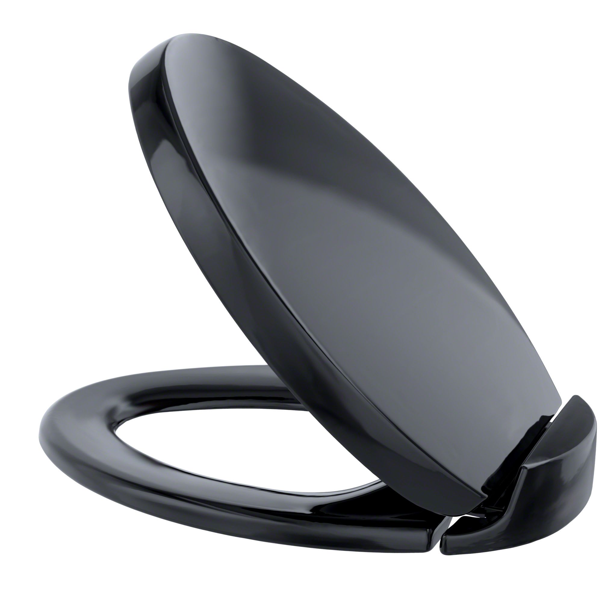 TOTO Toilet Seat Black, Plastic, Slow Close Hinge, 3 in Seat Ht, 18 1/