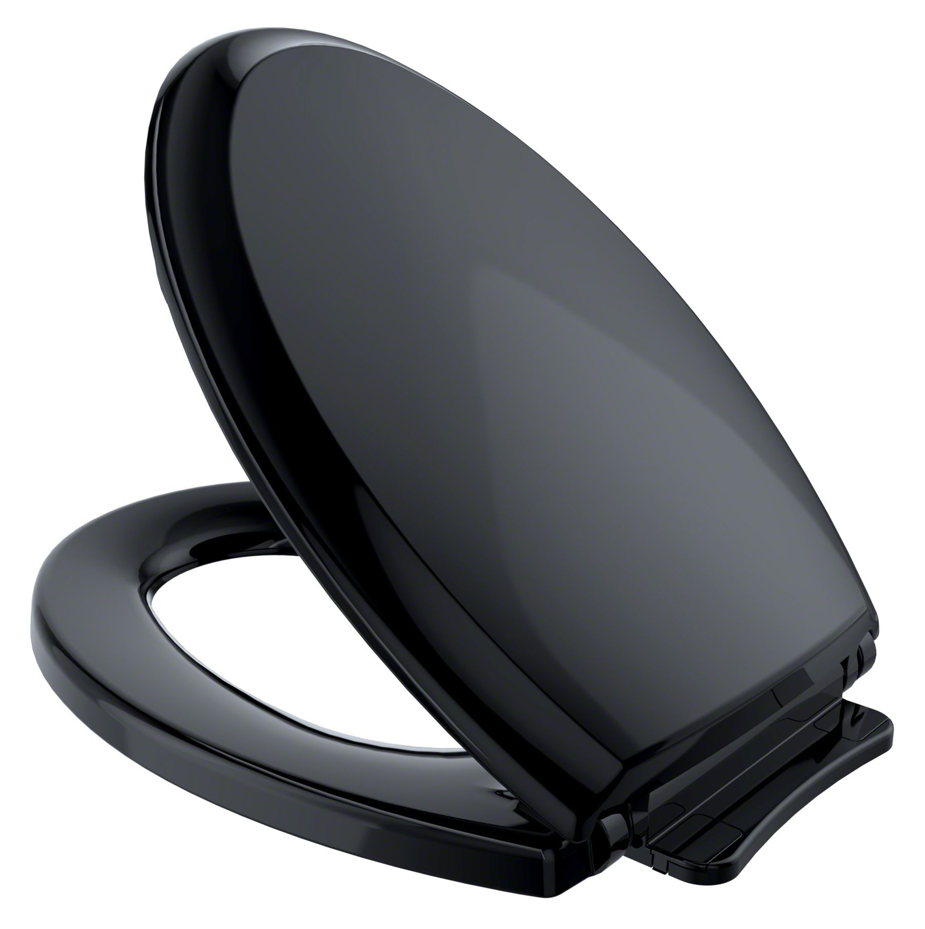 TOTO Toilet Seat Black, Plastic, Slow Close Hinge, 2 1/2 in Seat Ht