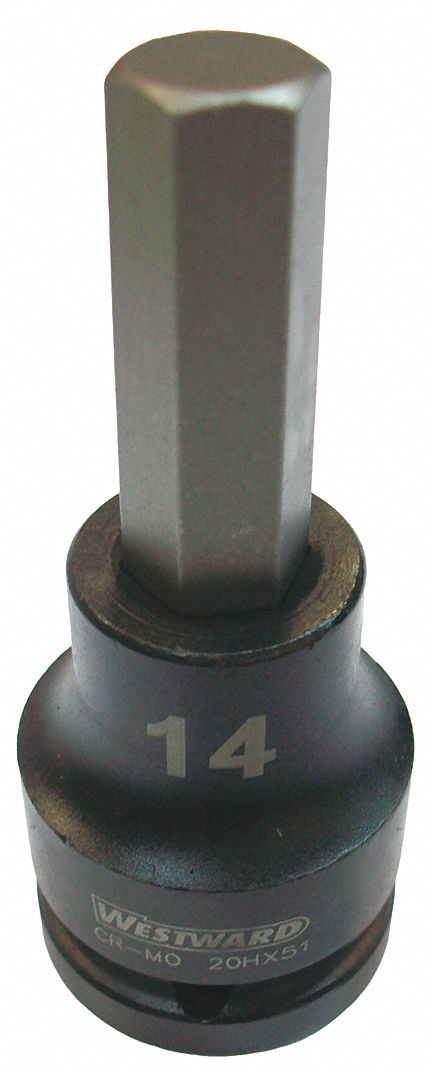 Westward Impact Socket Bit Metric Drive Size 3 4 In Overall Length 3