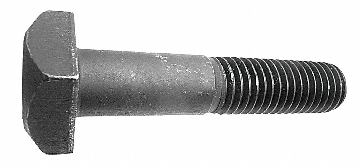 GRAINGER APPROVED 3/4"10 Steel Freight Car Bolt, Grade 5, Plain Fastener Finish, 3 inL, 50 PK