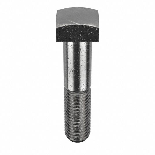 Steel, Grade 5, Square Head Bolt 20J096291235G1 Grainger