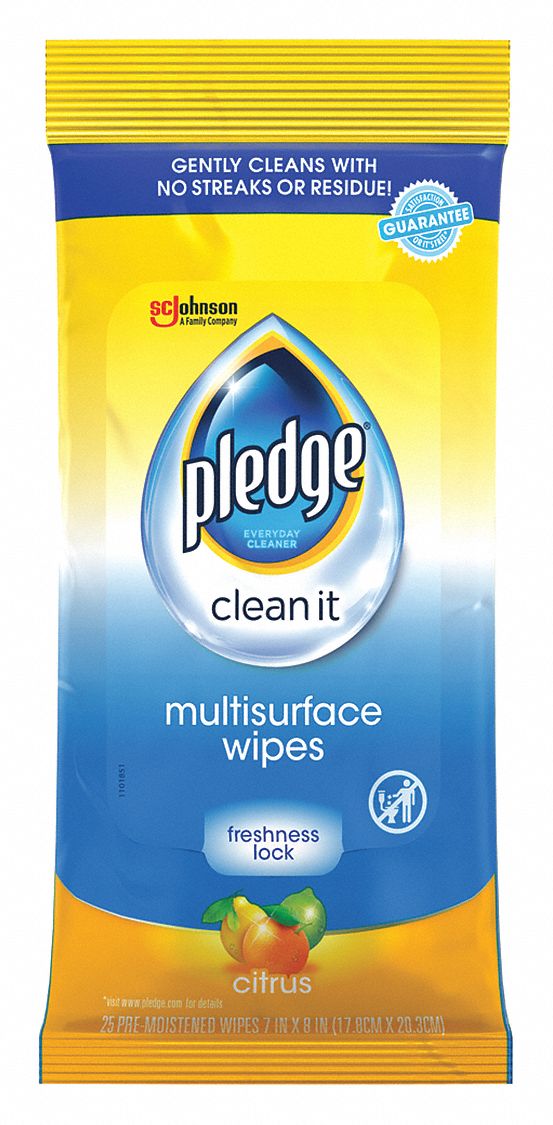 Multi-Purpose Cleaning Wipes: Soft Pack, 25 ct Container Size, 10 in x 7 in Sheet Size, 12 PK