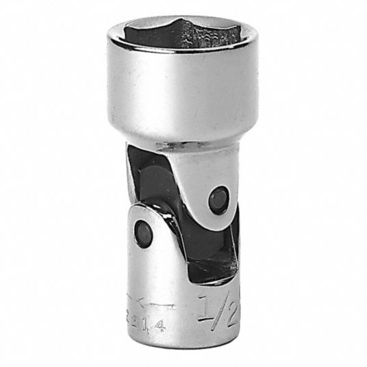 Flex Socket, 1/4 in Drive Size, Alloy Steel, Chrome Finish - Grainger