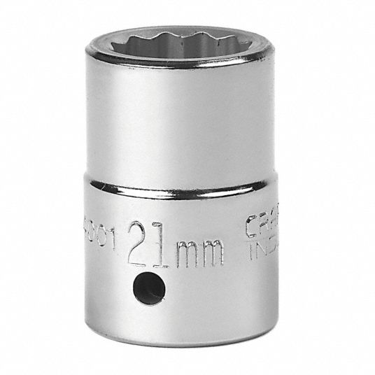 Socket, 3/4 in Drive Size, Chrome Finish - Grainger