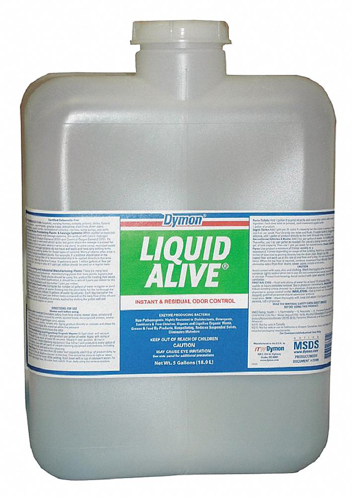 ITW DYMON Odor Eliminators, Bottle, 5 gal, Liquid, Fresh 20J96833605