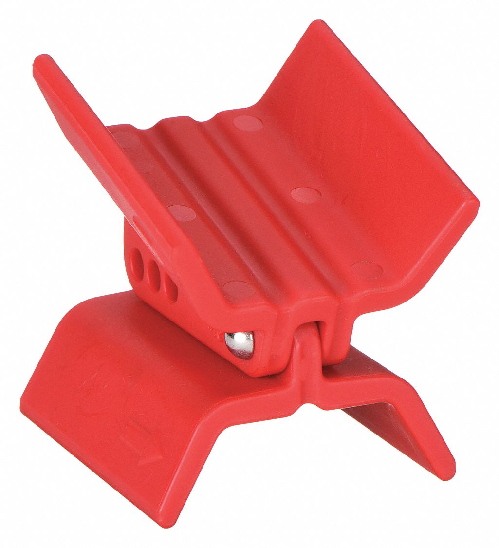 Butterfly Valve Lockout: Cable Locking, For Lever Handle Handle Type, Red