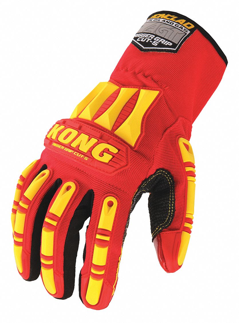 Mechanics Gloves: S ( 7 ), Riggers Glove, Synthetic Leather with Silicone Grip, Palm Side, 1 PR