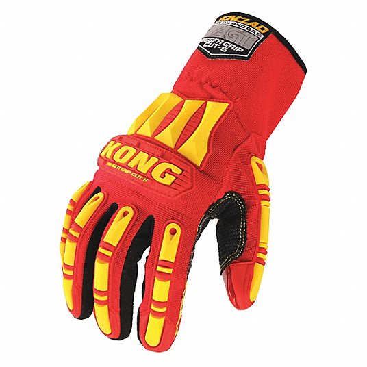 Mechanics Gloves: 2XL ( 11 ), Riggers Glove, Synthetic Leather with Silicone Grip, TPR, 1 PR