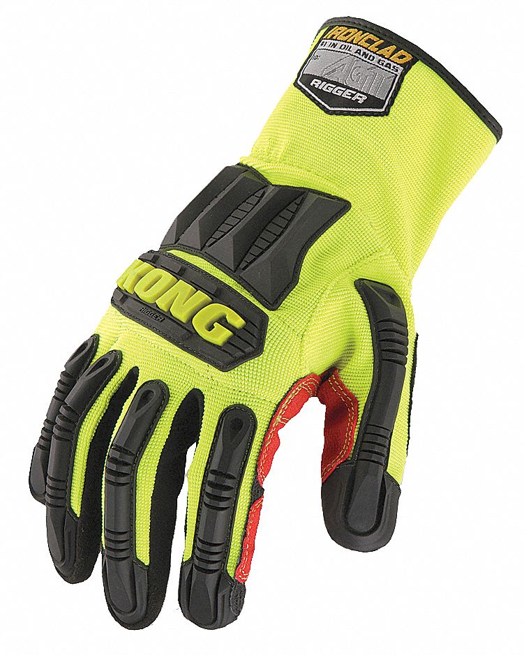 Mechanics Gloves: XL ( 10 ), Riggers Glove, Synthetic Leather, ANSI Cut Level A2, Unlined, 1 PR