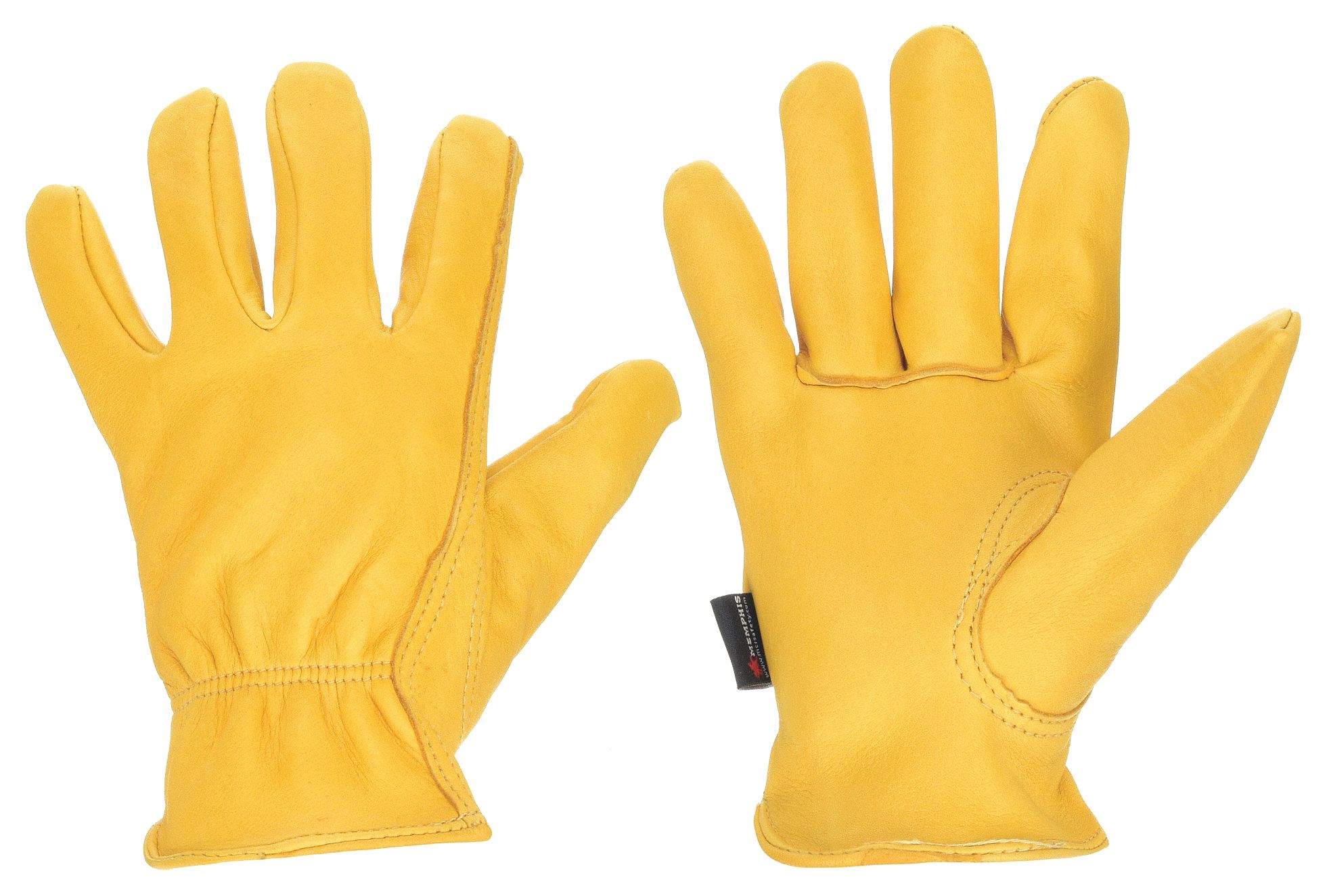 MCR SAFETY Leather Gloves: XL ( 10 ), Deerskin, Premium, Glove, Full  Finger, Unlined, Yellow, 1 PR