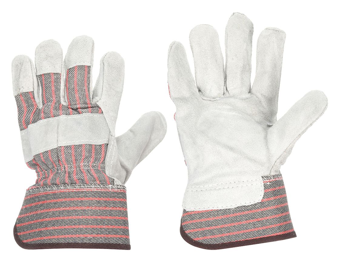 Leather Palm Gloves, Cowhide, L, PR