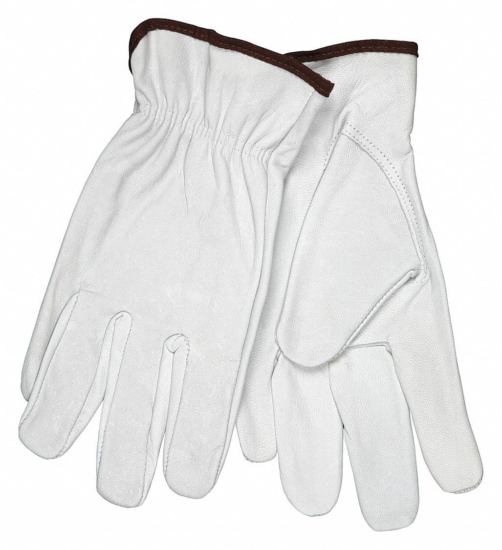 guantes blancos piel