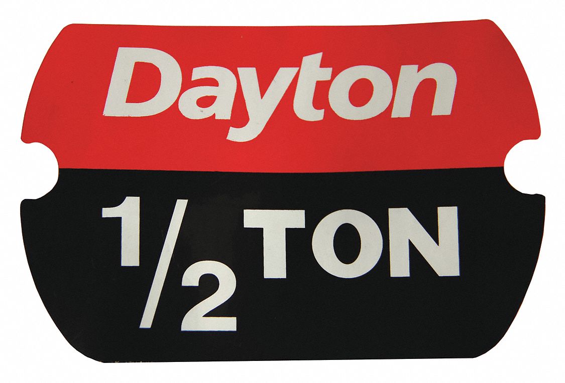 Label, Rated Load 1/2 Ton