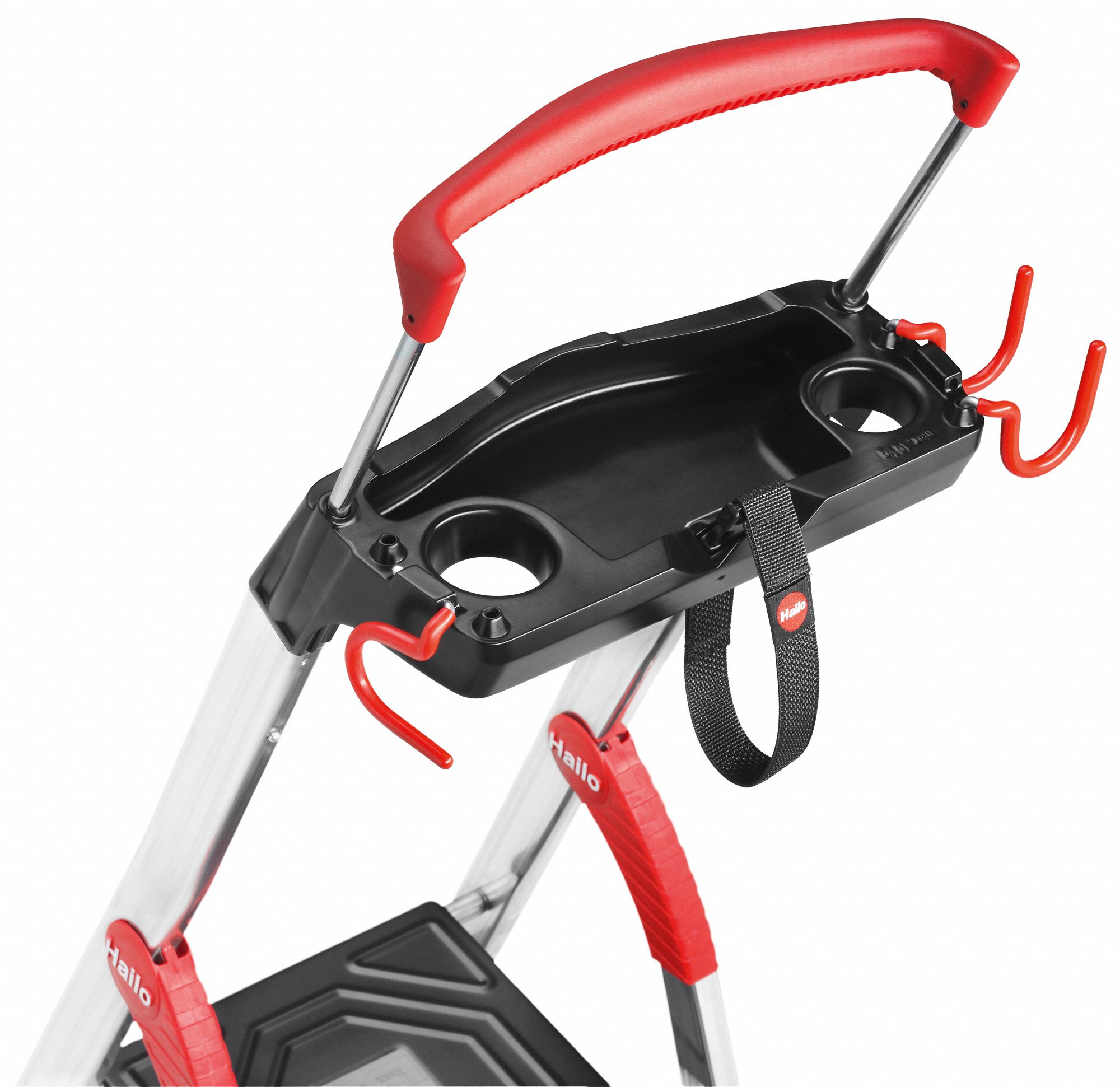 HAILO Aluminum Platform Stepladder, 6 ft 1 in Ladder Height, 4 ft