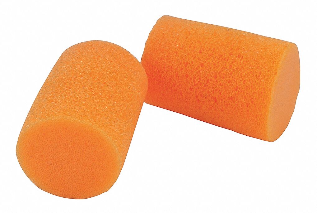 CONDOR Cylinder Ear Plugs, 29 dB Noise Reduction Rating NRR, Uncorded