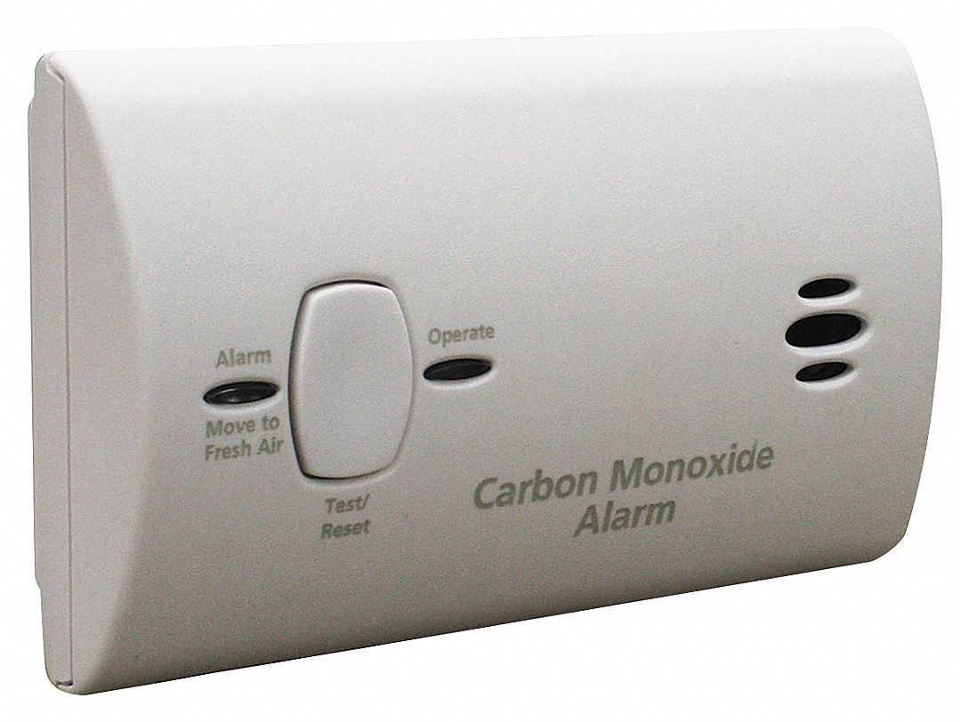 KIDDE Carbon Monoxide Alarm with 85 dB 10 ft Audible Alert; (2) AA