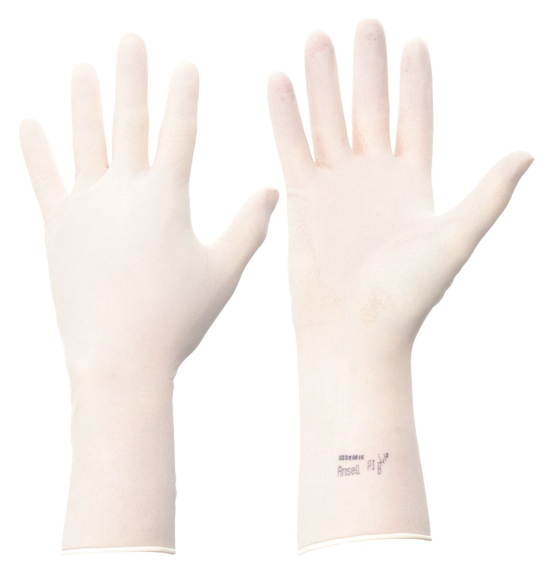 Disposable Gloves, Polyisoprene, Wht, 7, PR