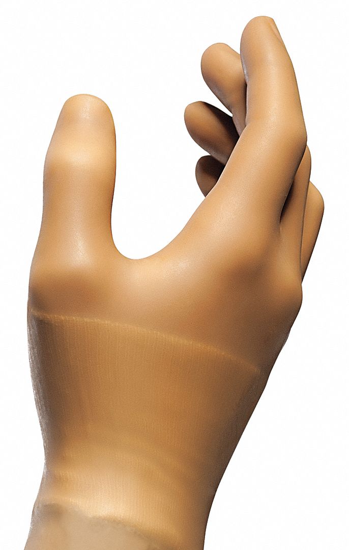 ENCORE Disposable Gloves, Latex, Brown 