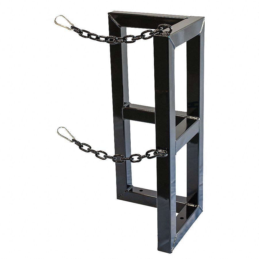 JT RACKING SYSTEMS 14 in x 12 in x 30 in Gas Cylinder Rack, Black